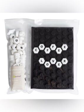 Pearhead Letterboard Journal - Black with White Hex Tiles